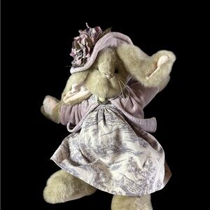 Fluffy Plush Bunny with Floral Dress